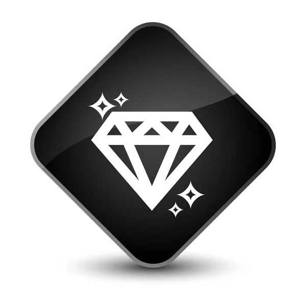 Elegant svart diamant Diamond ikonknappen — Stockfoto