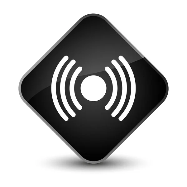 Network signal icon elegant black diamond button — Stock Photo, Image