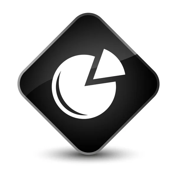 Gráfico ícone elegante botão de diamante preto — Fotografia de Stock