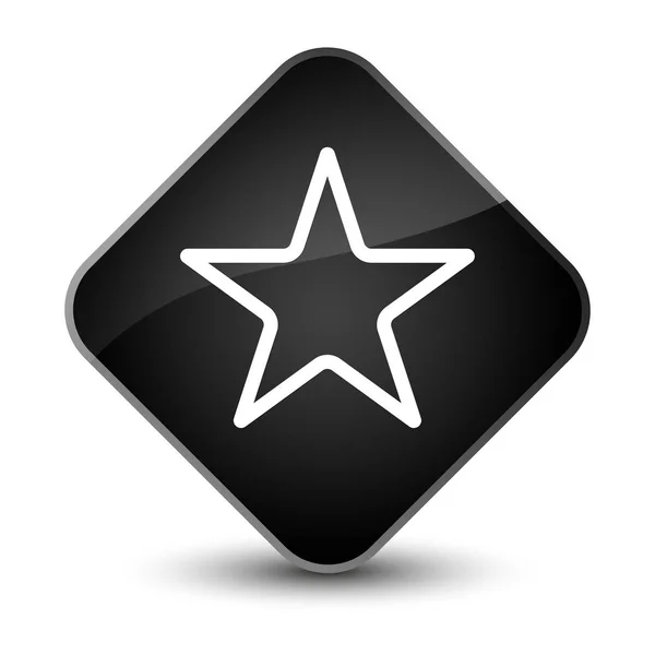 Yıldız simgesi zarif siyah elmas düğmesi — Stok fotoğraf