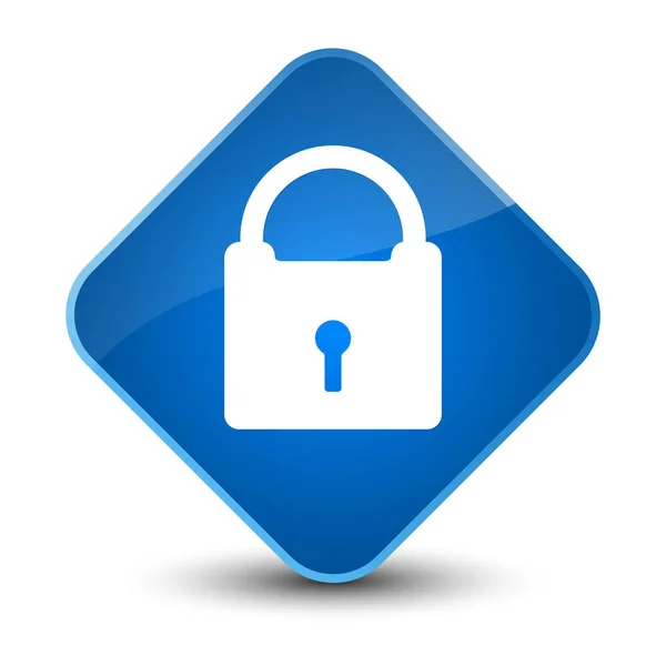 Padlock icon elegant blue diamond button — Stock Photo, Image