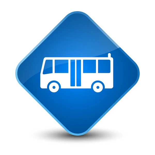 Bus icon elegant blue diamond button — Stock Photo, Image