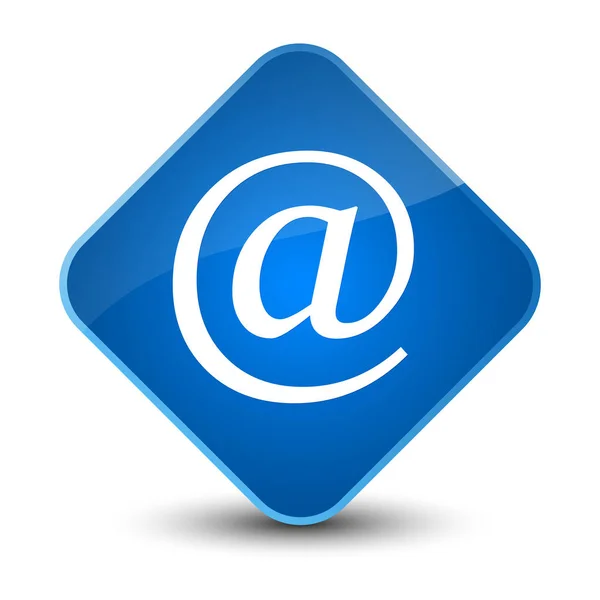 Icono de dirección de correo electrónico elegante botón azul diamante — Foto de Stock