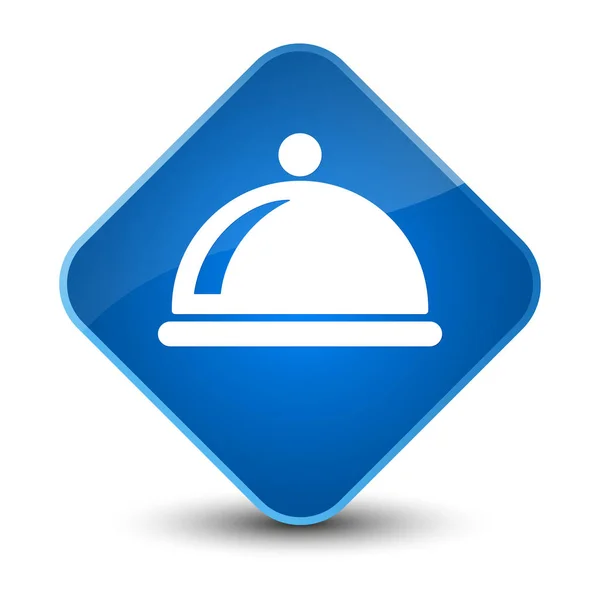 Food dish icon elegant blue diamond button — Stock Photo, Image