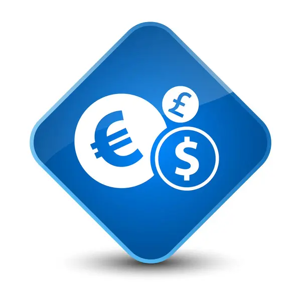 Finances icon elegant blue diamond button — Stock Photo, Image