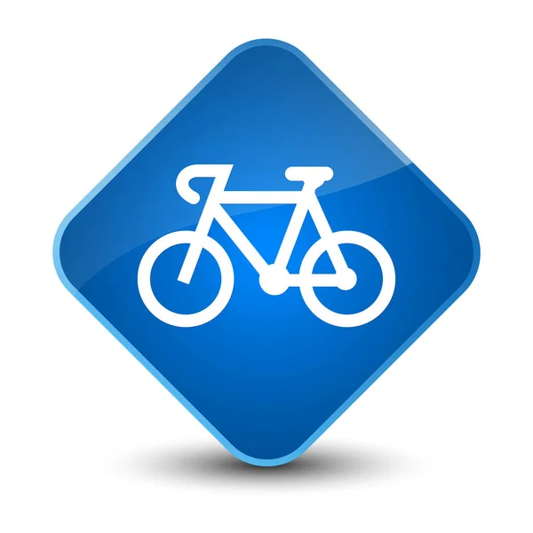 Fahrradsymbol eleganter blauer Diamant-Knopf — Stockfoto
