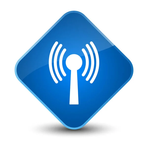 Wlan network icon elegant blue diamond button — Stock Photo, Image