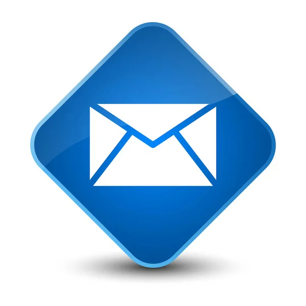 Ícone de e-mail elegante botão diamante azul — Fotografia de Stock