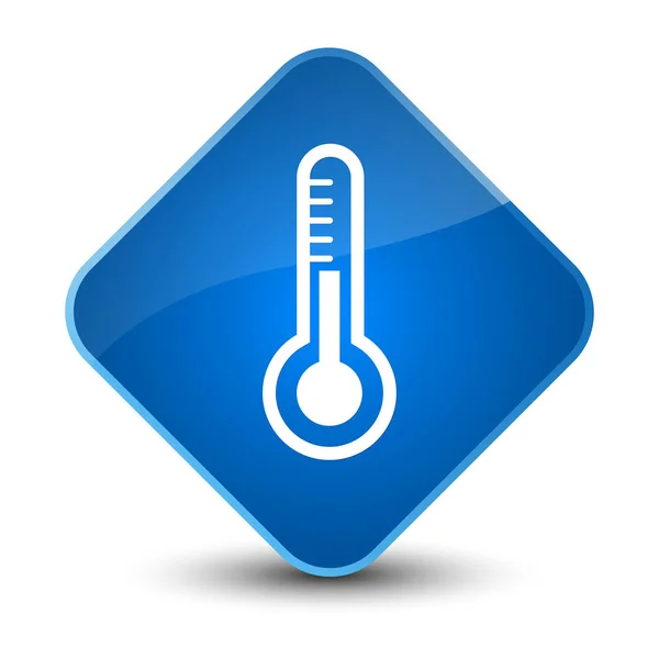 Thermometer Symbol eleganter blauer Diamant-Knopf — Stockfoto