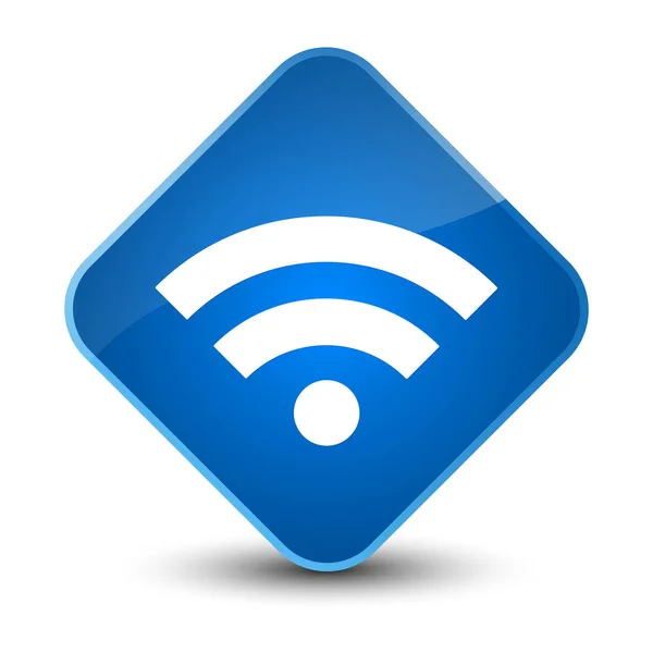 Wifi icon elegant blue diamond button — Stock Photo, Image