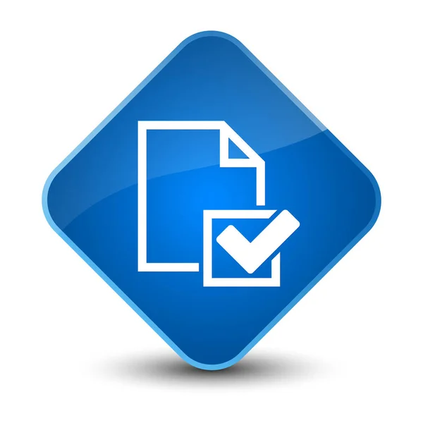 Checklist icon elegant blue diamond button — Stock Photo, Image