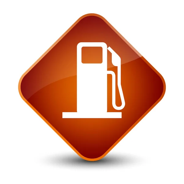 Fuel dispenser icon elegant brown diamond button — Stock Photo, Image