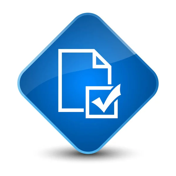 Survey icon elegant blue diamond button — Stock Photo, Image