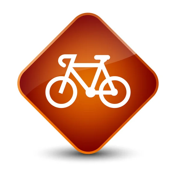 Bicycle icon elegant brown diamond button — Stock Photo, Image