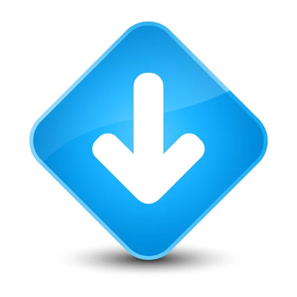 Download arrow icon elegant cyan blue diamond button — Stock Photo, Image