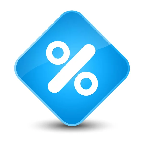 Discount icon elegant cyan blue diamond button — Stock Photo, Image