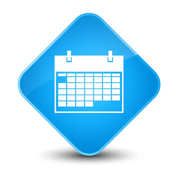 カレンダー アイコン エレガントなシアン ブルー ダイヤモンド ボタン — ストック写真