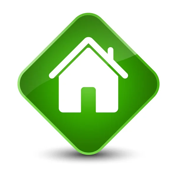 Home icon elegant green diamond button — Stock Photo, Image