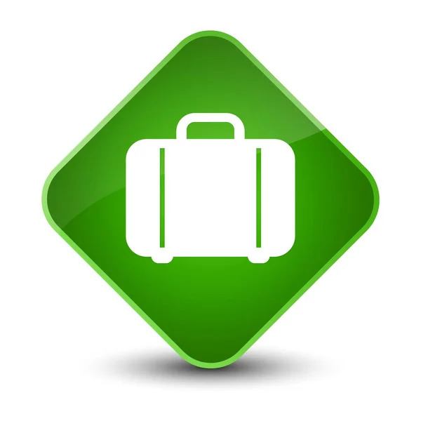 Przycisk zielony diament elegancki ikona torby — Zdjęcie stockowe