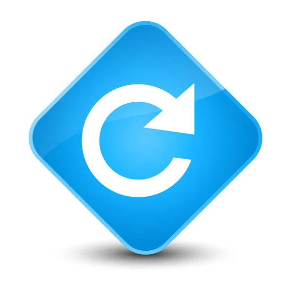 Responder girar icono elegante cyan botón de diamante azul — Foto de Stock