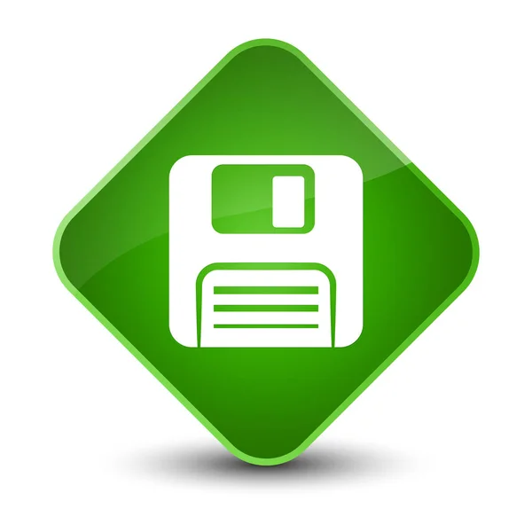 Floppy disk icon elegant green diamond button — Stock Photo, Image
