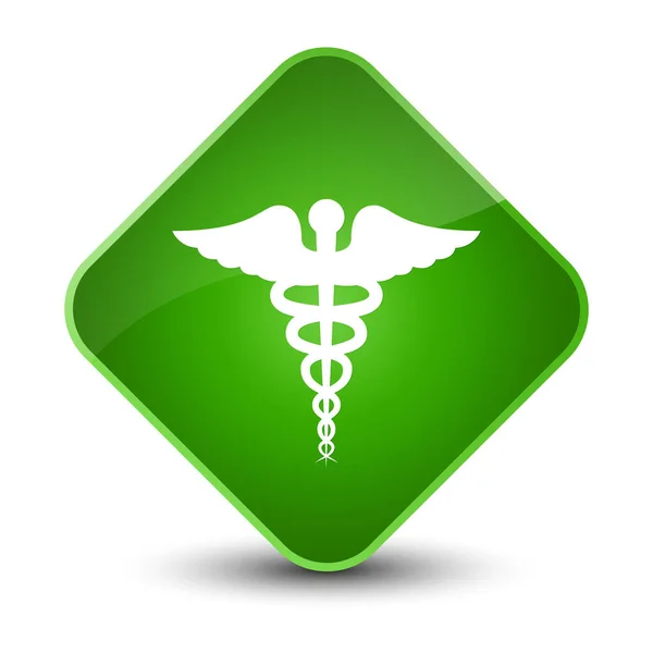 Медична ікона елегантна зелена алмазна кнопка — стокове фото