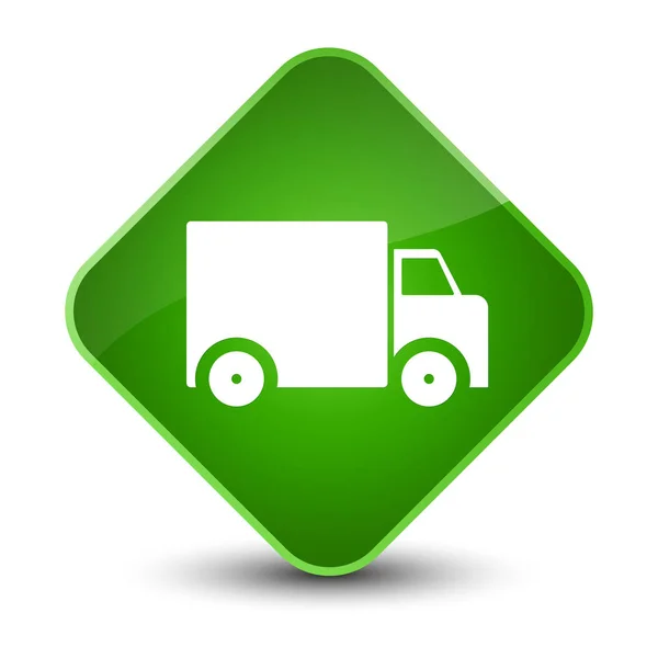 Значок грузовика с элегантным зеленым бриллиантом — стоковое фото