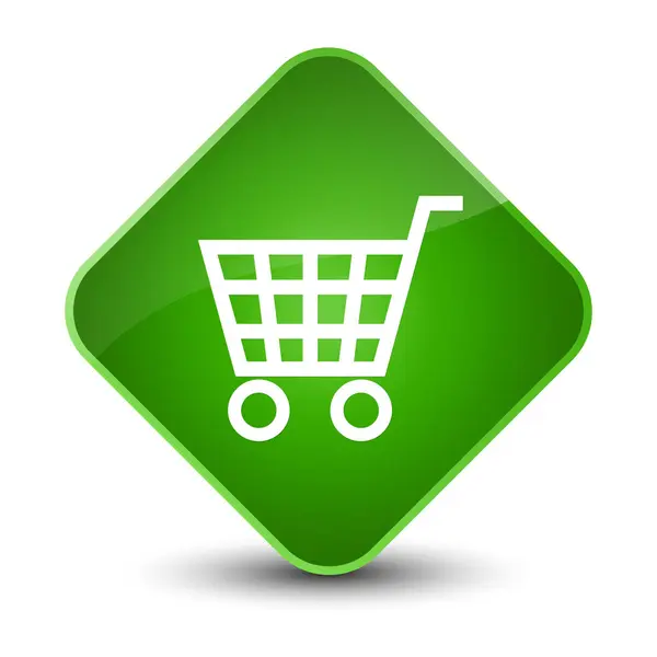Icono de comercio electrónico elegante botón de diamante verde — Foto de Stock
