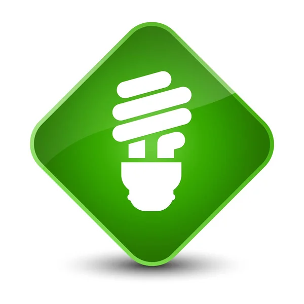 Лампа значок елегантна зелена алмазна кнопка — стокове фото