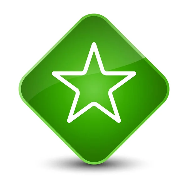 Csillag ikon elegáns zöld gyémánt gomb — Stock Fotó