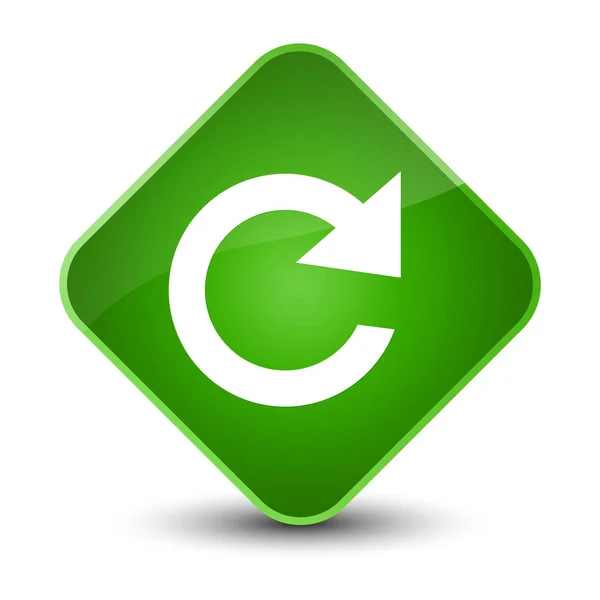 Reply rotate icon elegant green diamond button — Stock Photo, Image