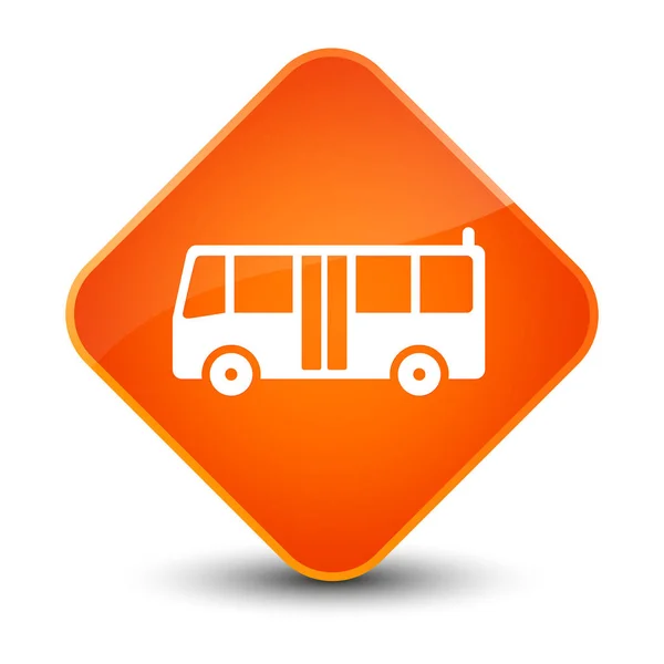 Bus icon elegant orange diamond button — Stock Photo, Image