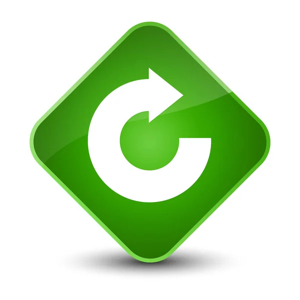 Reply arrow icon elegant green diamond button — Stock Photo, Image