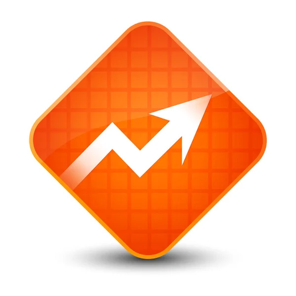 Business graph icon elegant orange diamond button — Stock Photo, Image