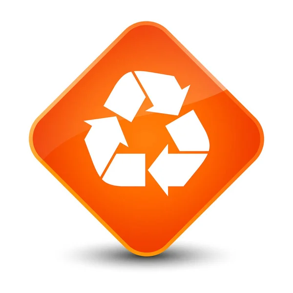 Recycler icône élégant bouton diamant orange — Photo
