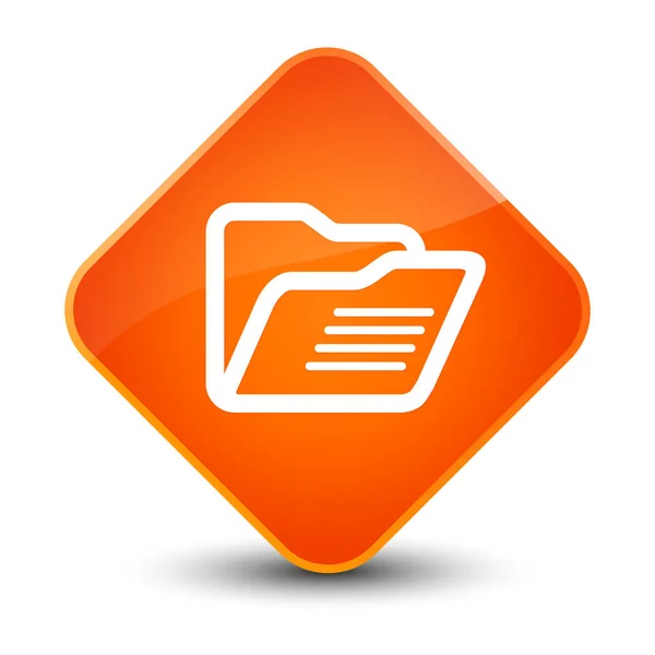 Folder icon elegant orange diamond button — Stock Photo, Image