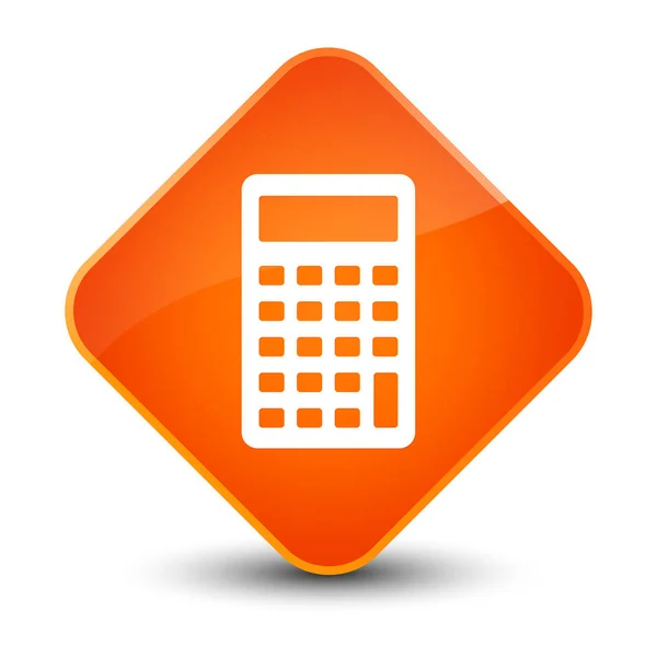 Піктограма калькулятора елегантна помаранчева алмазна кнопка — стокове фото