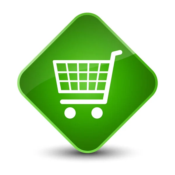 Icono de comercio electrónico elegante botón de diamante verde —  Fotos de Stock