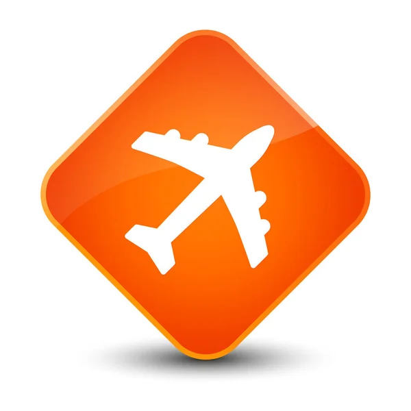 Flugzeug-Symbol elegante orange Diamant-Taste — Stockfoto