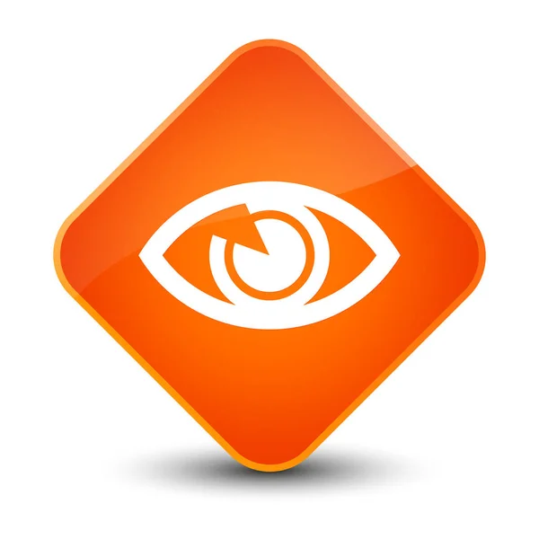 Auge Symbol elegante orange Diamant-Taste — Stockfoto