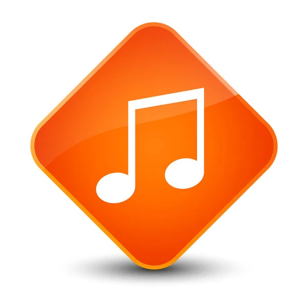 Icono de música elegante botón de diamante naranja —  Fotos de Stock