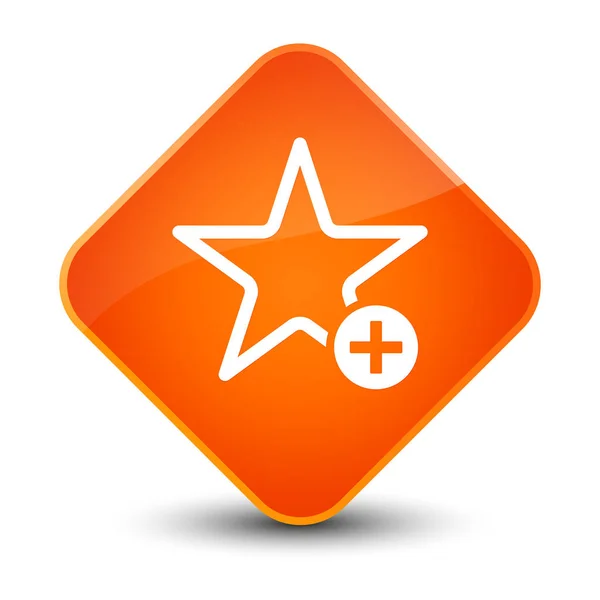 Add to favorite icon elegant orange diamond button — Stock Photo, Image