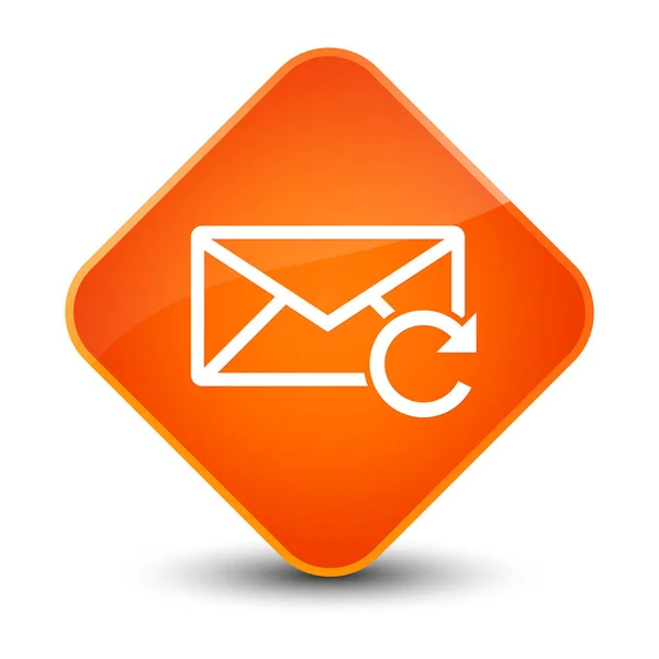Refresh email icon elegant orange diamond button