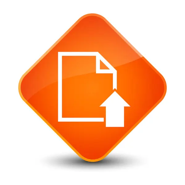 Przesyłanie dokumentu ikona elegancki diamond pomarańczowy przycisk — Zdjęcie stockowe