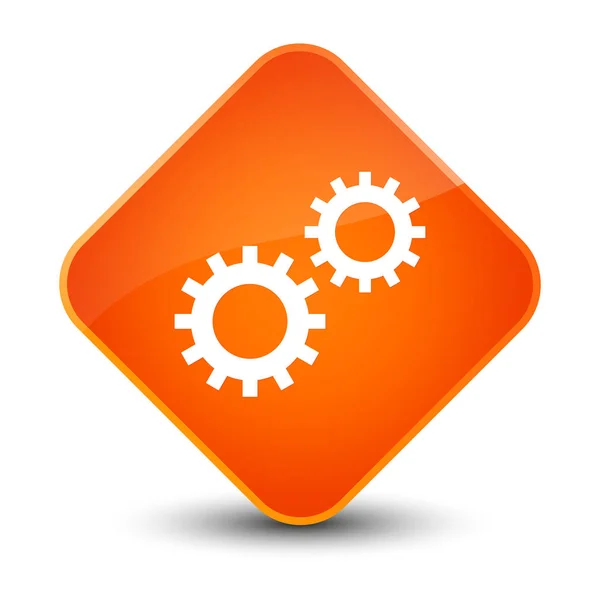 Elegante oranje diamant knoop van het pictogram van proces — Stockfoto