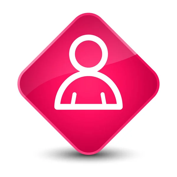 Member icon elegant pink diamond button — Stock Photo, Image