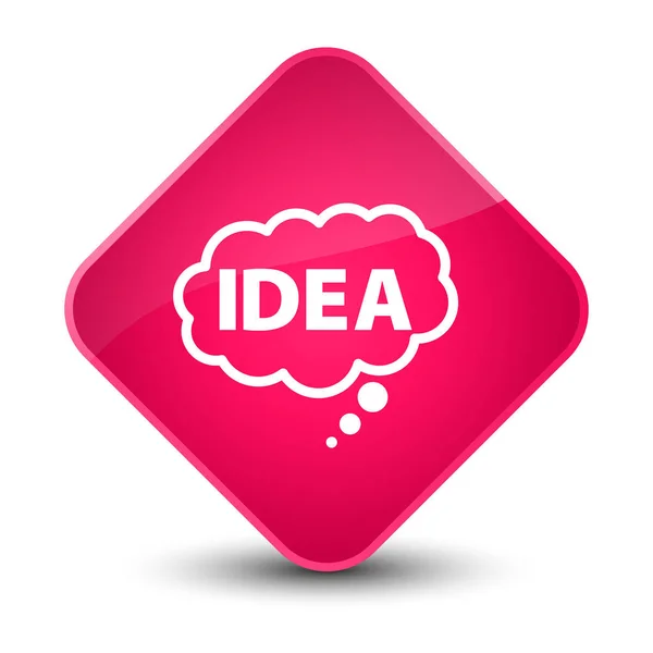 Idea bubble icon elegant pink diamond button — Stock Photo, Image