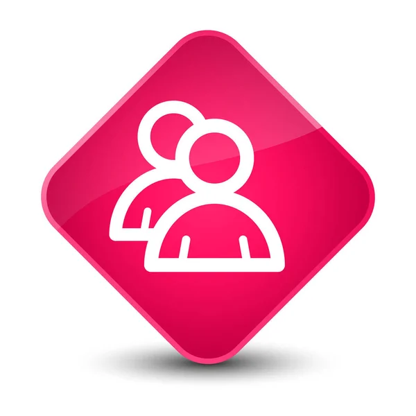 Grupo icono elegante botón de diamante rosa — Foto de Stock