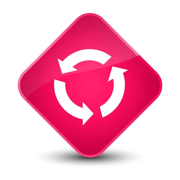 Atualizar ícone elegante botão de diamante rosa — Fotografia de Stock