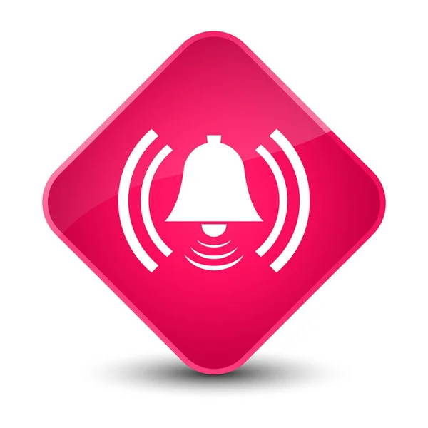 Alarm icon elegant pink diamond button — Stock Photo, Image